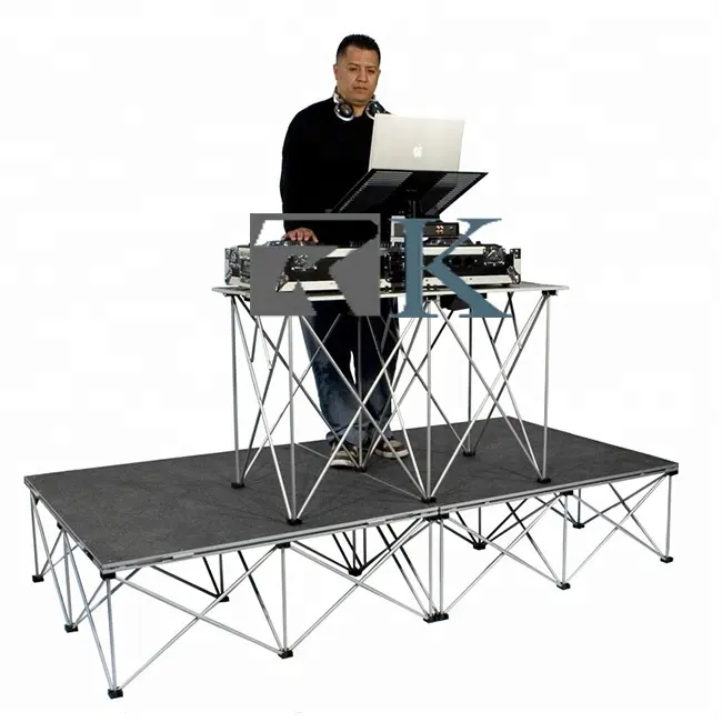 4 * 4ft palco ajustável ao ar livre dj suporte palco inteligente