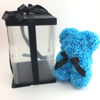 Offre d'usine Vente chaude Saint Valentin Cadeau Teddy PE Mousse Fleur Artificielle Rose Ours