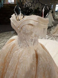 LSS002 de haute qualité de luxe chérie, plus la taille des femmes longues robe de bal musulmane robe de mariée islamique vintage - Product Image 4