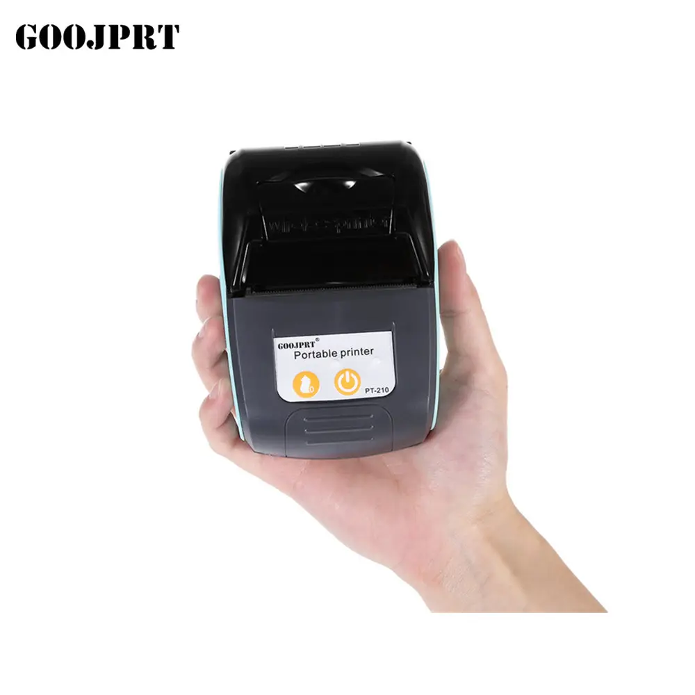 58mm mini portable thermal printer with battery Goojprt pt-210 Barcode printers