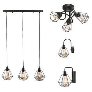 Lámpara de techo led vintage para <span class=keywords><strong>decoración</strong></span> de sala de estar, luz moderna sencilla, nórdica, geométrica, colgante - Product Image 3
