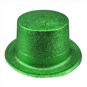 Chapeaux <span class=keywords><strong>de</strong></span> <span class=keywords><strong>fête</strong></span> bon marché à la mode <span class=keywords><strong>Chapeau</strong></span> haut <span class=keywords><strong>de</strong></span> forme plat en plastique pvc pailleté pour enfants et adultes - Product Image 1