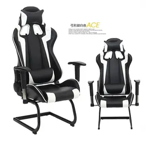 Chaise de bureau de Gaming à dossier haut, sans roulettes, siège en seau, Style voiture de course, pour jeux vidéo, à roulettes, nouvelle collection 2020