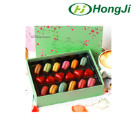 Boîte à gâteaux en papier pliable en forme de maison, boîte à macarons, design de boîte à fenêtre