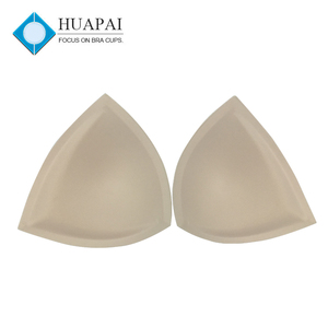 Huapai high quality custom sizes Sponge with Polyester push up triangle bra cups for bikini