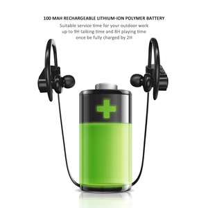 Rambotech Tai nghe không dây IPX7 phòng tập thể dục không thấm nước kulaklik Tai nghe pin auricolari cassa Tai nghe Bluetooth Tai nghe ru8 - Product Image 4