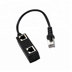 Câble Répartiteur <span class=keywords><strong>Ethernet</strong></span> RJ45, RJ45 1 Mâle vers 2 Femelles, Connecteur Réseau LAN, Coupleur - Product Image 1