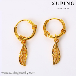 <span class=keywords><strong>Orecchini</strong></span> Xuping in Oro 24K con Pendente a <span class=keywords><strong>Foglia</strong></span>, Design alla Moda per Donne - Product Image 3