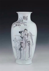 Florero <span class=keywords><strong>de</strong></span> porcelana <span class=keywords><strong>de</strong></span> hueso clásico real <span class=keywords><strong>de</strong></span> lujo al por mayor china con dibujo a mano - Product Image 4