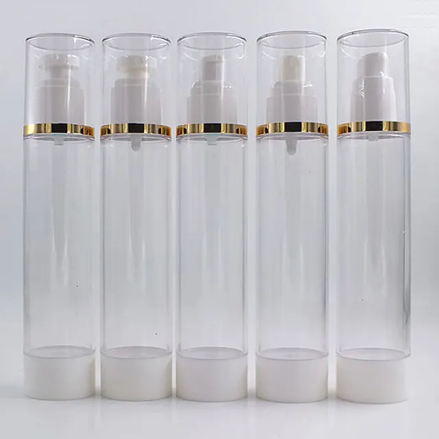 Hengjian 120ml4oz透明エアレスミストスプレーポンプボトル持ち運びが簡単化粧品スキンケアクリーム用ローションボトル
