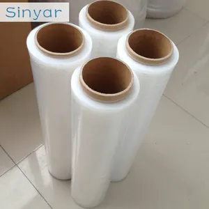 High quality lldpe pre wrap stretch film pallet wrap film roll for packing goods plastic hand use LLDPE 18 inch stretch film