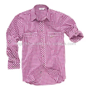 Oktoberfest Mens Duitse Beierse Lederhosen Plus Plaid Shirt Bier Kostuum Jurk (Beierse Party Shirts)