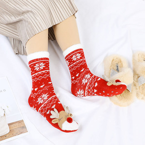 2020 haute qualité personnalisé floue nouvel an dames épais noël femmes <span class=keywords><strong>chaussette</strong></span> - Product Image 1