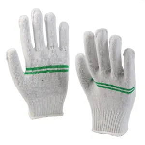 hand job white cotton working gloves for construction