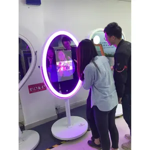 23.6 "Ovale Portable <span class=keywords><strong>Mariage</strong></span> Photomaton Miroir Smart Led Lumière pour les Événements de Fête Ringlight <span class=keywords><strong>Photobooth</strong></span> Vidéo Booth Kiosque - Product Image 2