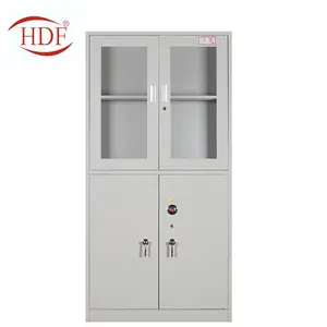 <span class=keywords><strong>Armoire</strong></span> en acier de bureau à porte en verre <span class=keywords><strong>avec</strong></span> <span class=keywords><strong>armoire</strong></span> de rangement en métal à 4 portes de dimension classeur en acier <span class=keywords><strong>avec</strong></span> <span class=keywords><strong>serrure</strong></span> de sécurité - Product Image 3