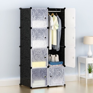 16立方体折叠PP面板Diy客厅卧室儿童塑料衣柜婴儿塑料衣柜 - Product Image 4