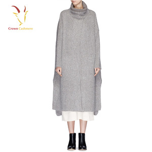 Lungo Dolcevita di Cachemire Poncho <span class=keywords><strong>Cappotto</strong></span> Modello per le Donne di Inverno - Product Image 1