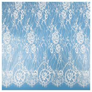 Vải Ren Lưới Lông Mi Pháp Màu Đen Trắng Be Mềm Mại Chantilly Cổ Điển Bán Chạy Dành Cho Quần Áo Viền 3*1.5 Mét - Product Image 3