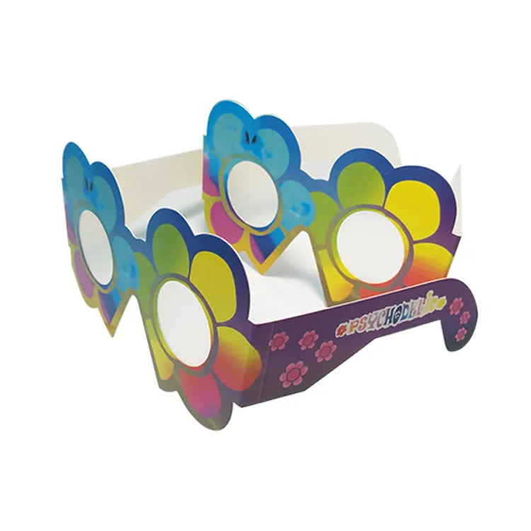 Factory price Customized Portable Glasses Rainbow Style firework Glasses Paper cardboard Diffraction Glasses