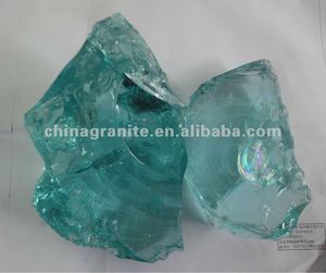 Natural slag ocean blue colored Glass Rock scenery - Product Image 1