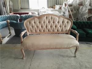 Sofá de Estilo <span class=keywords><strong>Francés</strong></span> <span class=keywords><strong>Antiguo</strong></span>, Sofá Clásico con Armazón de Madera y Tapicería de Tela, Sofás de Estilo <span class=keywords><strong>Antiguo</strong></span> - Product Image 1