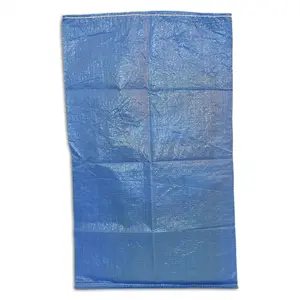 Saco de envio tecido da cor azul com corda forte