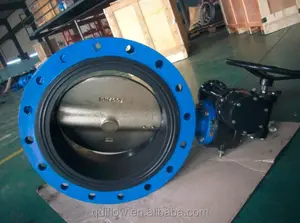 DNV Approved Double Flanged Butterfly Valve EN593 PN10/PN16