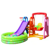 Plastic Slide and Swing Set with 500 Ball