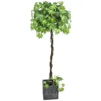Bordo árvore de bordo artificial para decoração, árvore de bordo verde falsa de madeira natural com vinhas