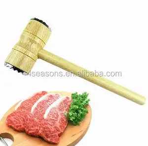 環境に優しい肉軟化剤と木製肉ハンマー