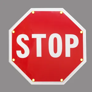 traffic safety signs in india arabic led flashing stop sign on school bus solar stop go sign board