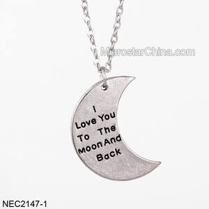 2015 moda en Stock " te amo TO THE MOON AND BACK " Family collar colgante para la mamá papá hermana - Product Image 4