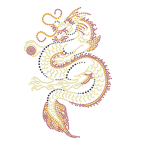 Fer de conception de <span class=keywords><strong>dragon</strong></span> personnalisé en gros sur le transfert de strass pour les vêtements - Product Image 1