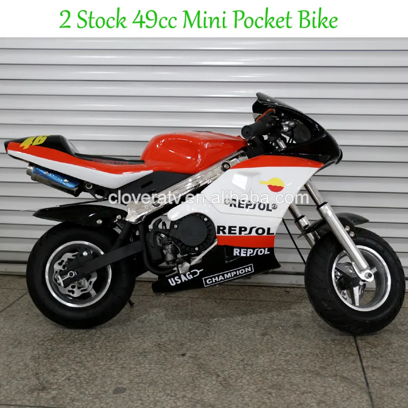 Gas Aangedreven Chopper 49cc Mini Pocket Bike Met Snelle Snelheid