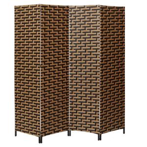 Antique Wooden Mini Room Divider <strong>Wicker</strong> Bamboo <strong>Folding</strong> <strong>Screen</strong> - Product Image 5