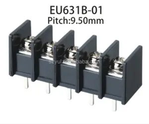 황동 스크류 터미널 배리어 1-10 접점 수 9.5mm-13mm 크기 핀형 압착 터미널 블록