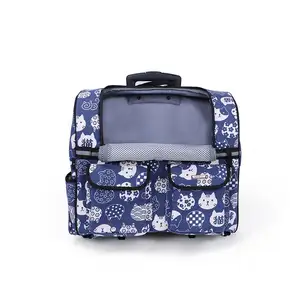 Multi-funzionale Pieghevole Bagagli di Rotolamento Sacchetto di Elemento Portante Del Cane Zaino Pet Trolley Bag Carrier con Ruote Piccoli Animali