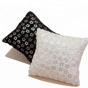 Cheersee Silver Golden Stamping White Fluffy Fur Pillow Outdoor Kids <strong>Cushion</strong> Cover Floor Shaggy Pillow <strong>Bench</strong> <strong>Cushion</strong> with Zipper - Product Image 5