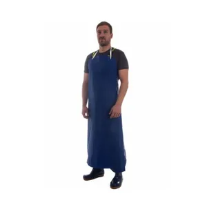 Blue Oil Resistant Nitrile Coated Nylon Fabric Apron Material