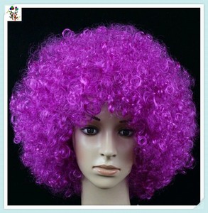 Perruques Afro synthétiques bouclées pour fans <span class=keywords><strong>de</strong></span> sport, bon marché, usine <span class=keywords><strong>de</strong></span> perruques <span class=keywords><strong>de</strong></span> fête HPC-0026 - Product Image 4