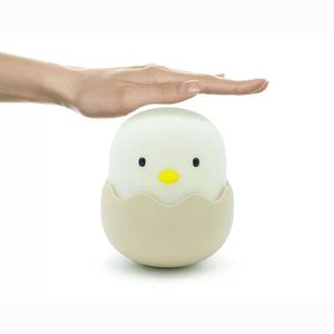 <span class=keywords><strong>Veilleuse</strong></span> LED intelligente à détection de mouvement en forme d'œuf de poule en gel de silice, rechargeable, pour enfants - Product Image 3