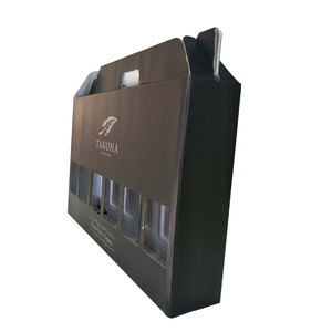Lot de 3 boîtes en papier ondulées, impression personnalisée, pour bouteille de bière, <span class=keywords><strong>vin</strong></span>, avec poignée et cordon, 50 pièces, 3, 6, 12 - Product Image 6
