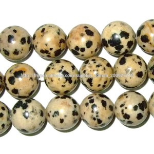 8mm perles rondes de pierres précieuses naturelles dalmatien jaspe de pierre semi-précieuses en vrac - Product Image 1