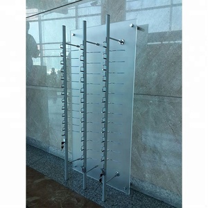 Acryl platte mit Stangen Wand-Sonnenbrillen Shop Displays Locking Sun glass Display