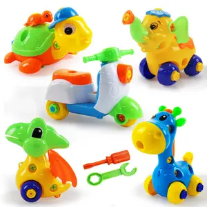 Smontare i giocattoli Set puzzle animali 3D per bambini ingegneria edile STEM Learning Toy Building Play Set