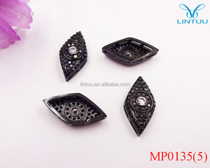 Pavent diamant evil eye <span class=keywords><strong>charm</strong></span> connecteur résultats de bijoux pistolet noir designer pierre de <span class=keywords><strong>lune</strong></span> evil eye - Product Image 3