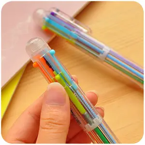 แปลกใหม่6สีปากกาลูกลื่นปากกาสำหรับเด็กเด็กนักเรียนอุปกรณ์สำนักงาน
