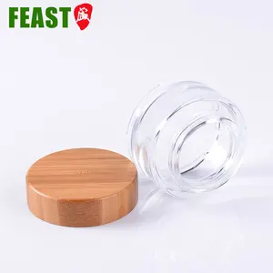 30g Eco Freundliche Schwarz Glas Glas Kosmetische, Neue Gold Jar Kosmetische