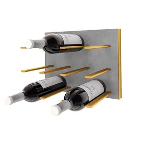 Factory Flat straight single bottle aluminum pegs wall mounted wine cellar used wine holders